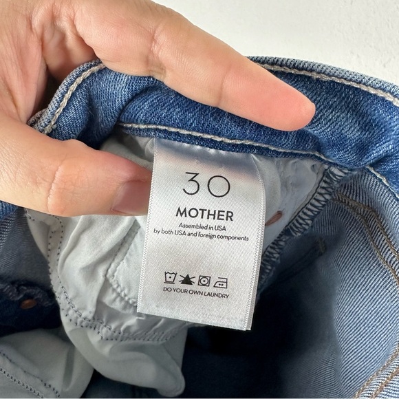 Mother Layover The Tripper Ankle Fray Button Fly Denim Jeans Size 30 - Picture 9 of 12